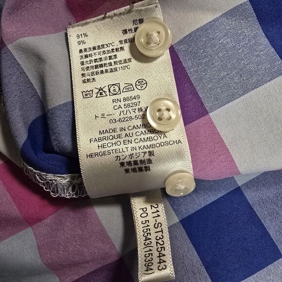 Tommy Bahama Siesta Key Check Collection Pink Blue Men's Large Long Sleeve - Picture 11 of 11